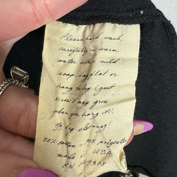 Raquel Allegra Distressed Tank Dress Black M - Picture 8 of 8